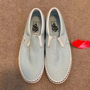 Light Blue Vans with Checkered Rim Size 10 Women’s